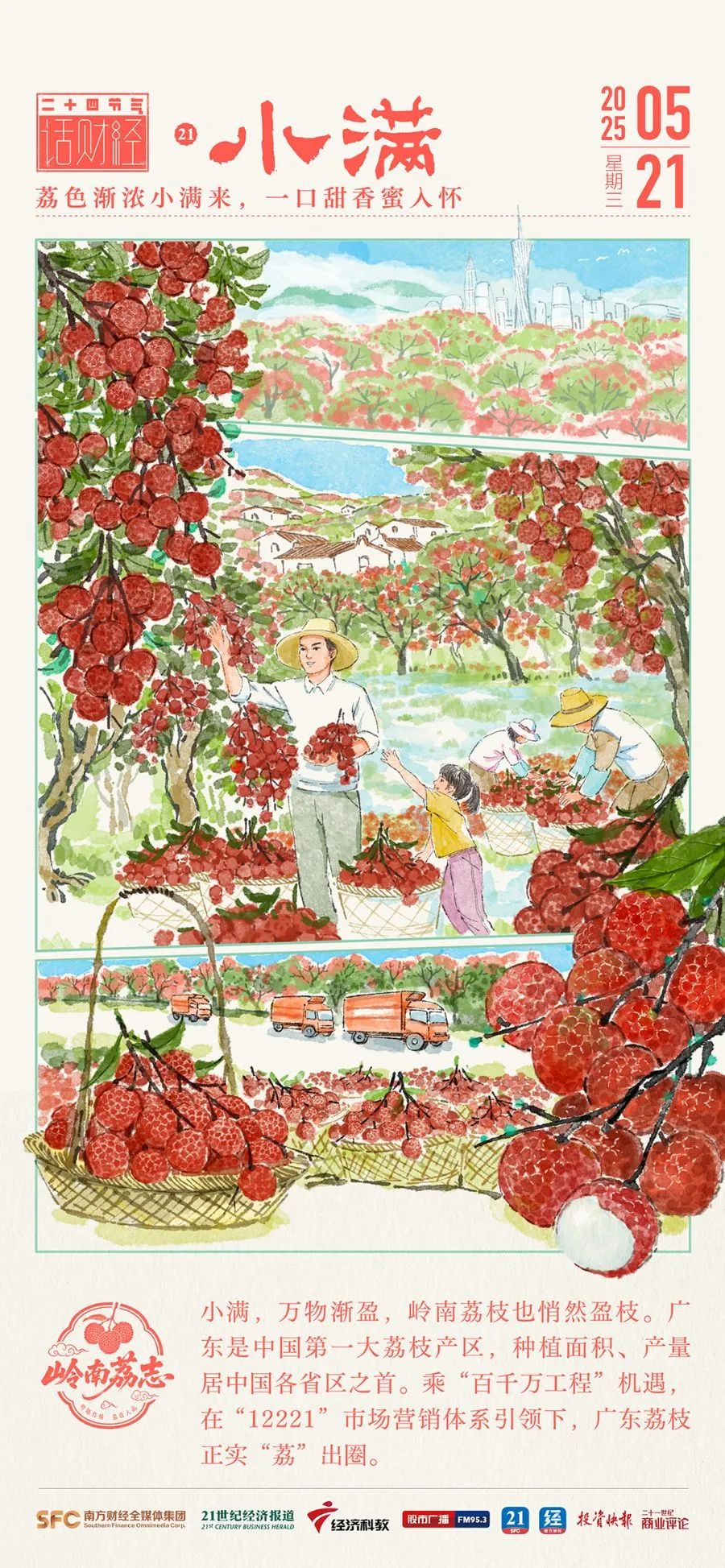 广东荔枝种植面积产量_广东荔枝品种丰富_广东省名牌农产品