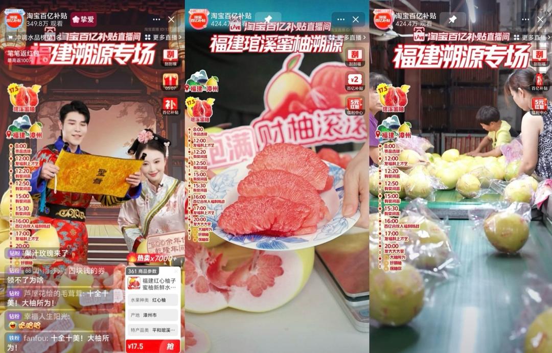 农产品淘宝店_淘宝助农农产品销售_淘宝数字人直播带货