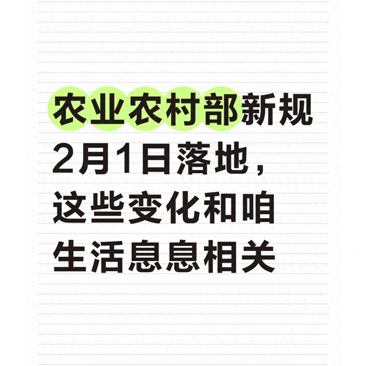 农业农村部新规2024年2月1日实施_农产品追溯体系建设支持政策_农产品质量安全监管细化