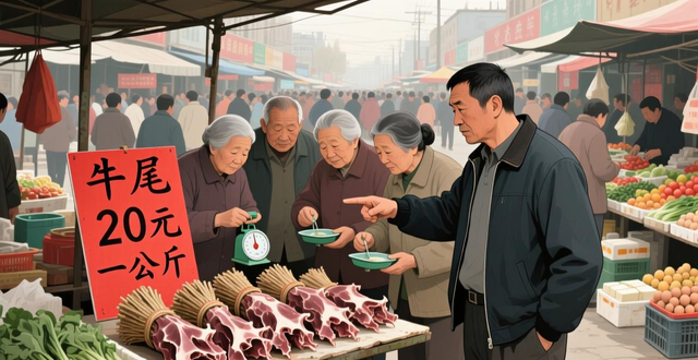 吉林农产品交易骗局_火鸡脖子冒充牛尾事件_长春早市假牛尾识别