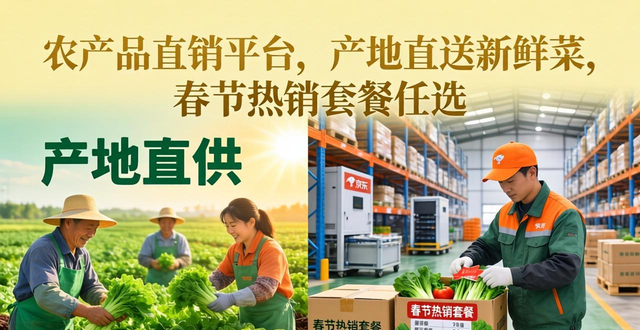 农产品直销平台，产地直送新鲜菜，春节热销套餐任选