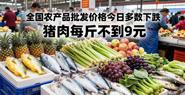 全国农产品批发价格今天多数下跌 猪肉每斤不到9元