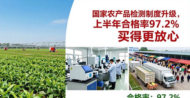 国家农产品检测制度升级，上半年合格率97.2% 买得更放心