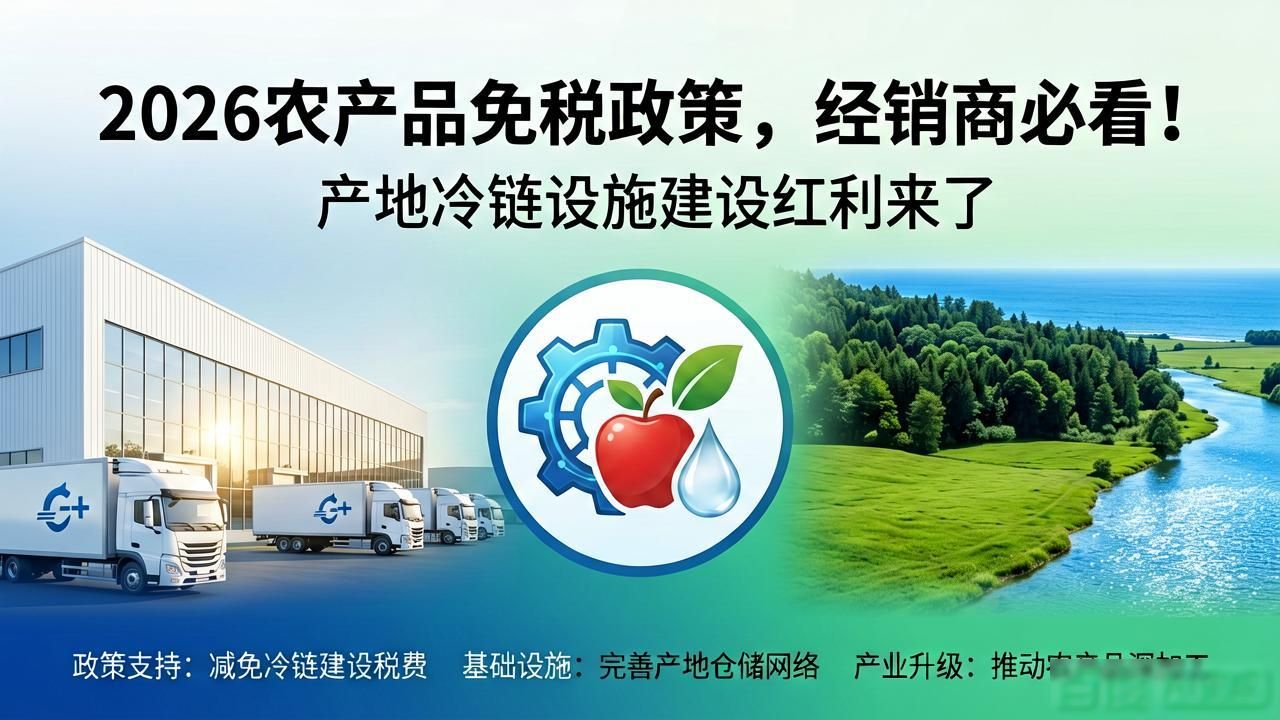 农产品免税政策2026_农产品批发市场冷链设施建设_农产品直播带货规范化