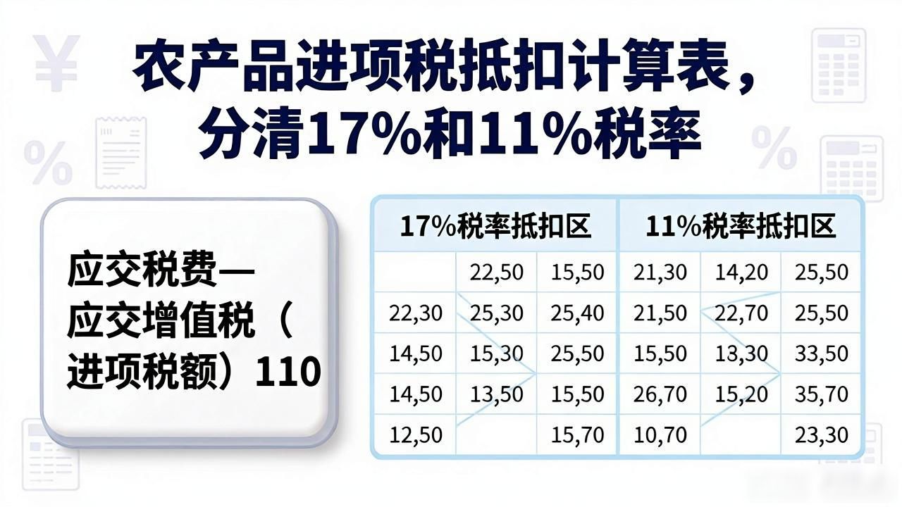 农产品进项税额抵扣_投入产出法核定农产品增值税进项税额计算表_进项税额计算方法