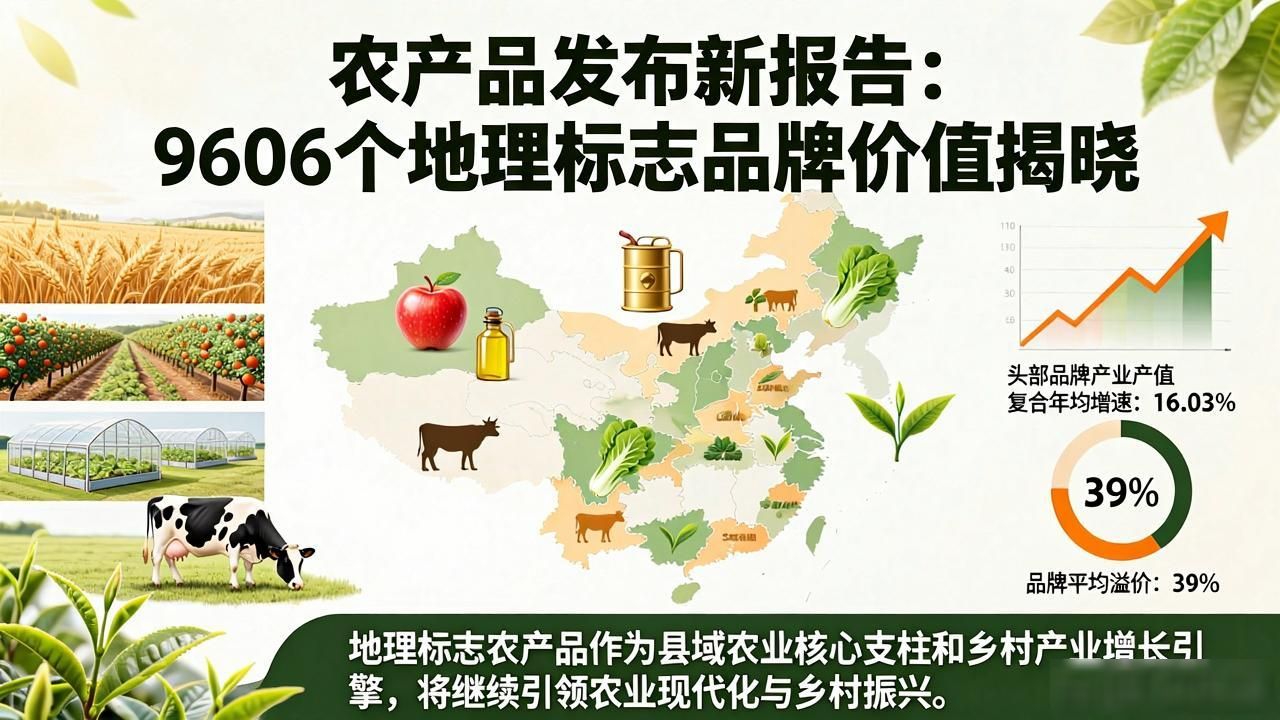农产品发布新报告：9606个地理标志品牌价值揭晓