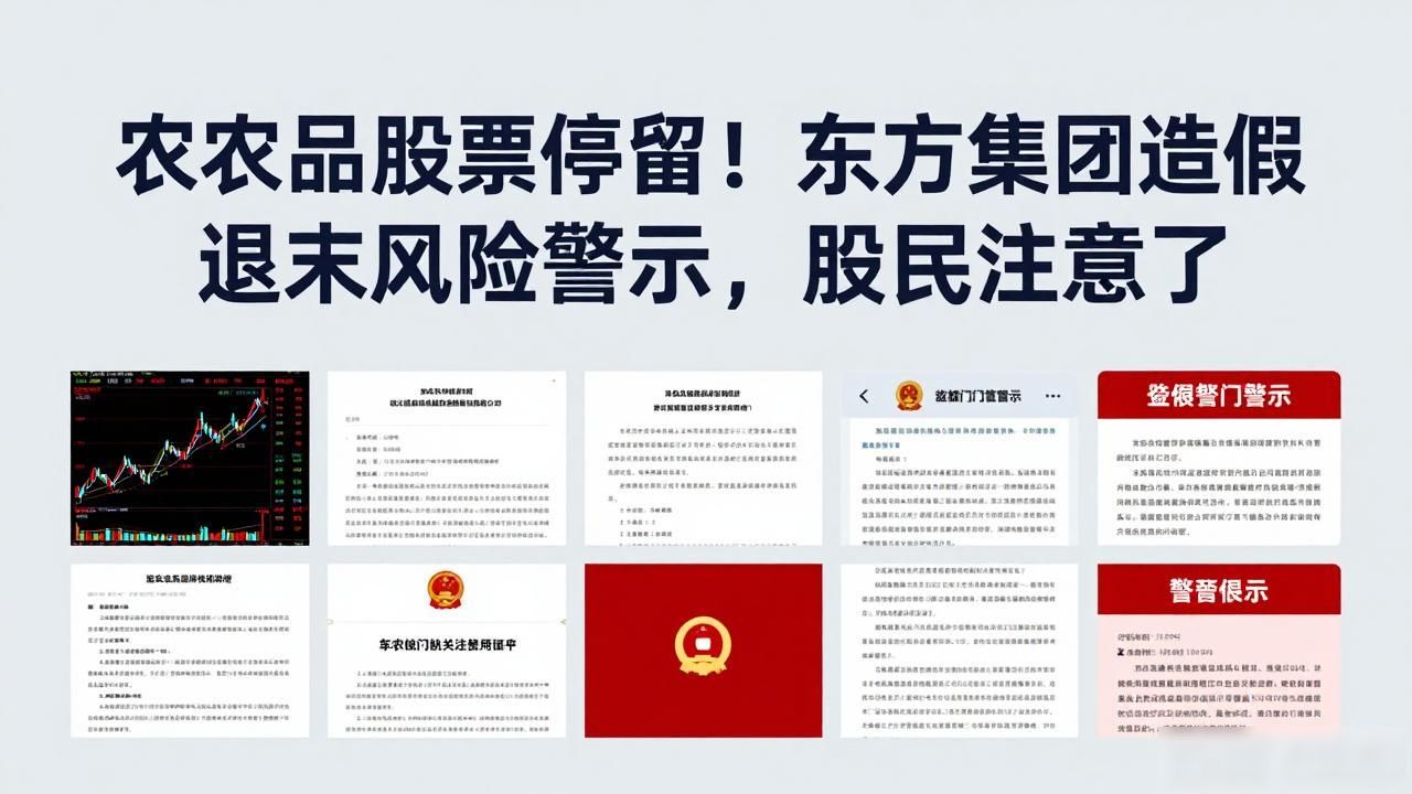 农产品股票停牌！东方集团造假退市风险警示，股民注意了