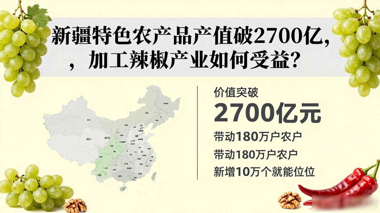 新疆特色农产品产值破2700亿，加工辣椒产业如何受益？