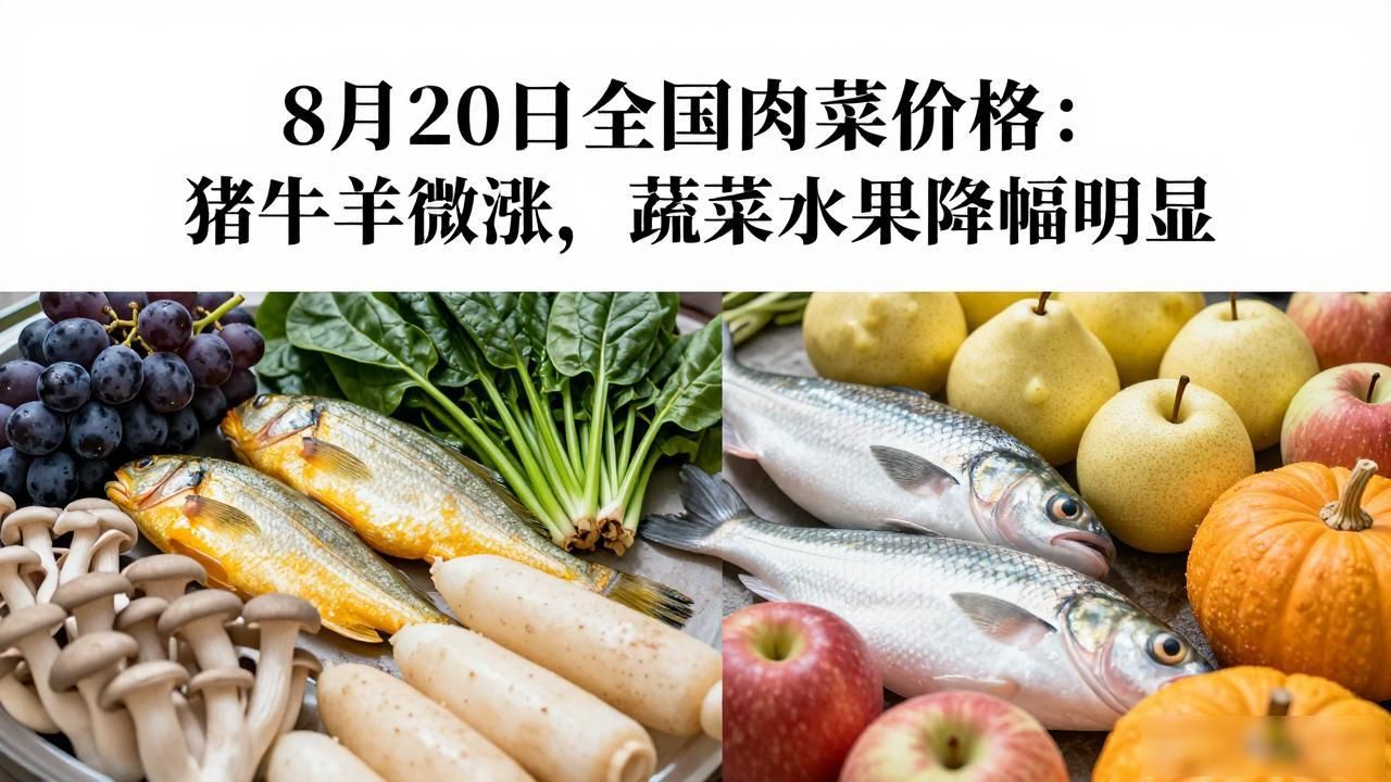 8月20日全国肉菜价格：猪牛羊微涨，蔬菜水果降幅明显